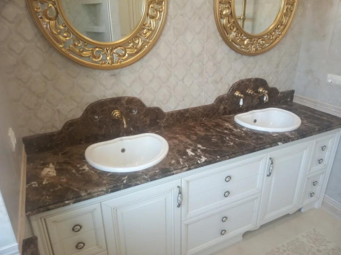 Столешница из мрамора для ванной в Краснодаре